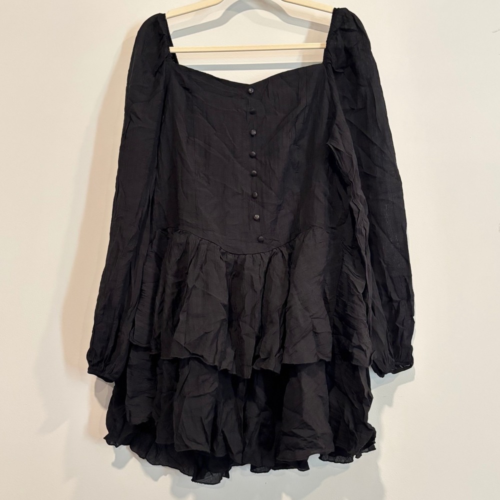 Womens Babydoll Tunic Dress 4XL Ruffle Dark Coquette Romantic Flowy Boho 20457